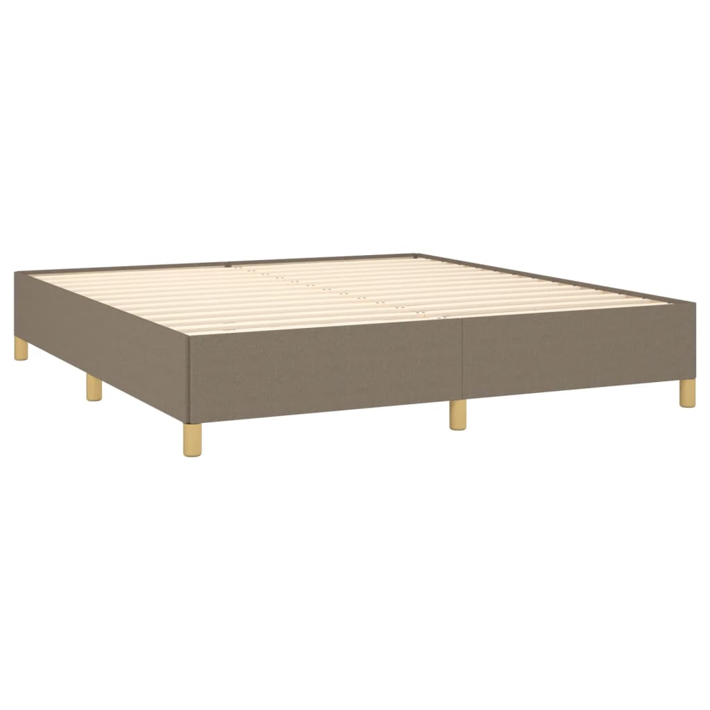 Bed frame without mattress Taupe 180x200 cm fabric