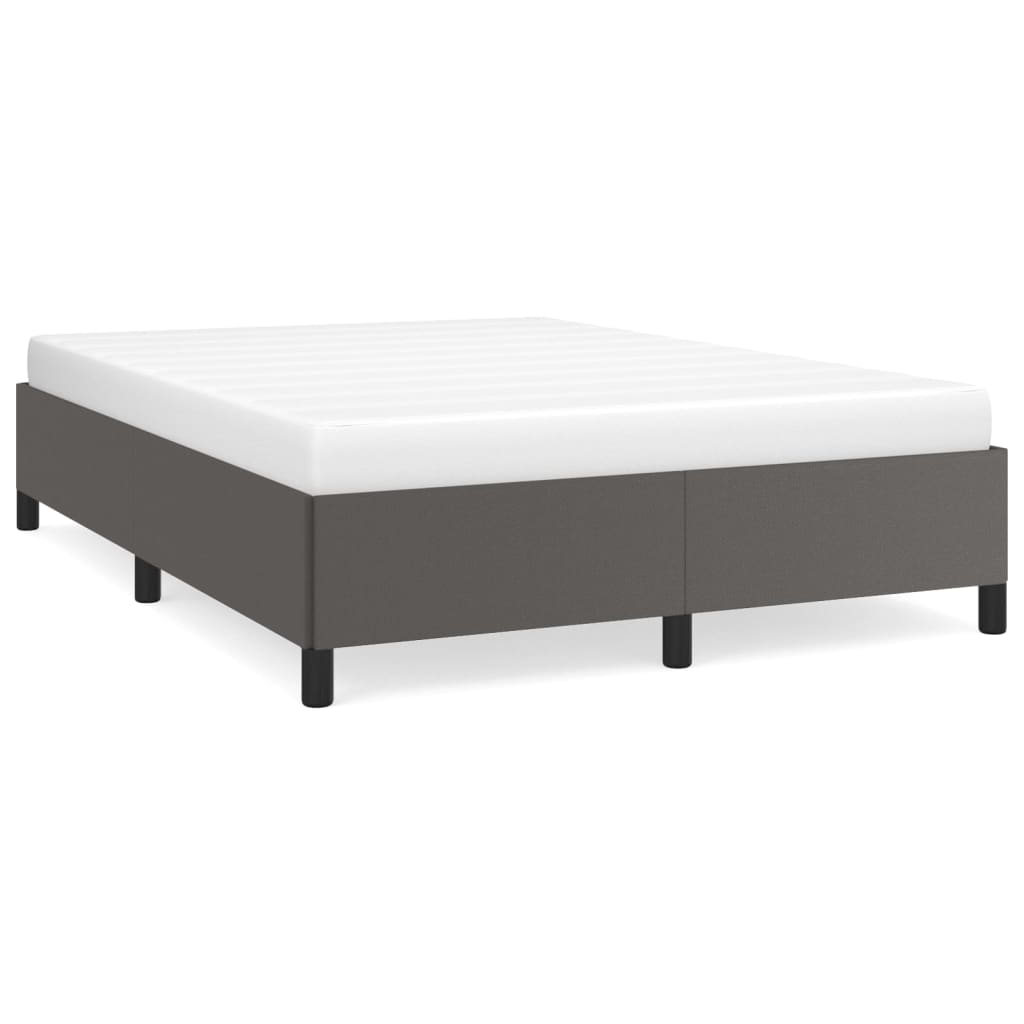 Bed frame grey 140x200 cm artificial leather