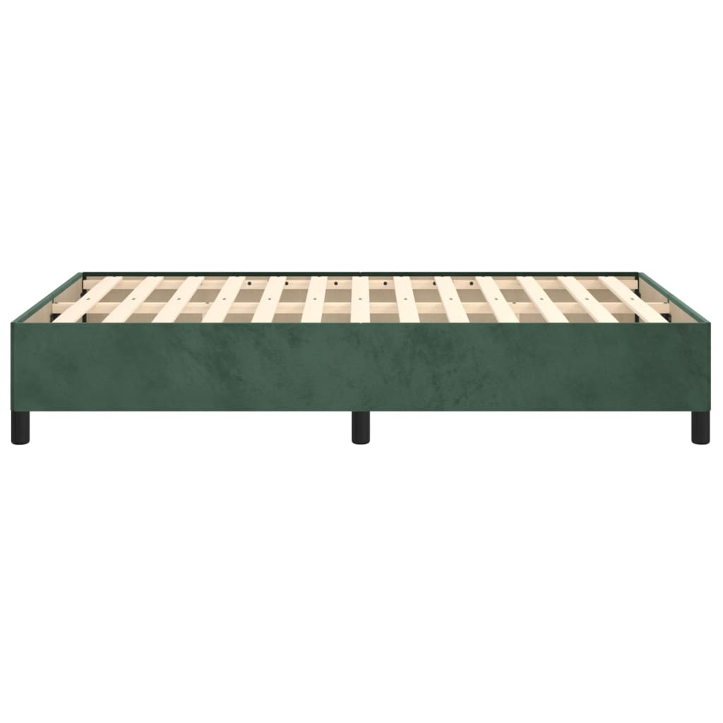 Bettgestell ohne Matratze Dunkelgrün 120x200 cm Samt