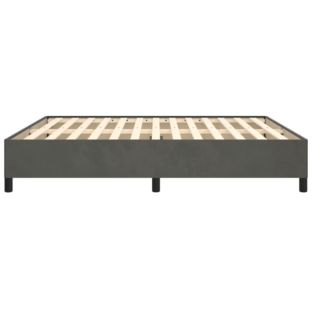 Bettgestell ohne Matratze Dunkelgrau 180x200 cm Samt