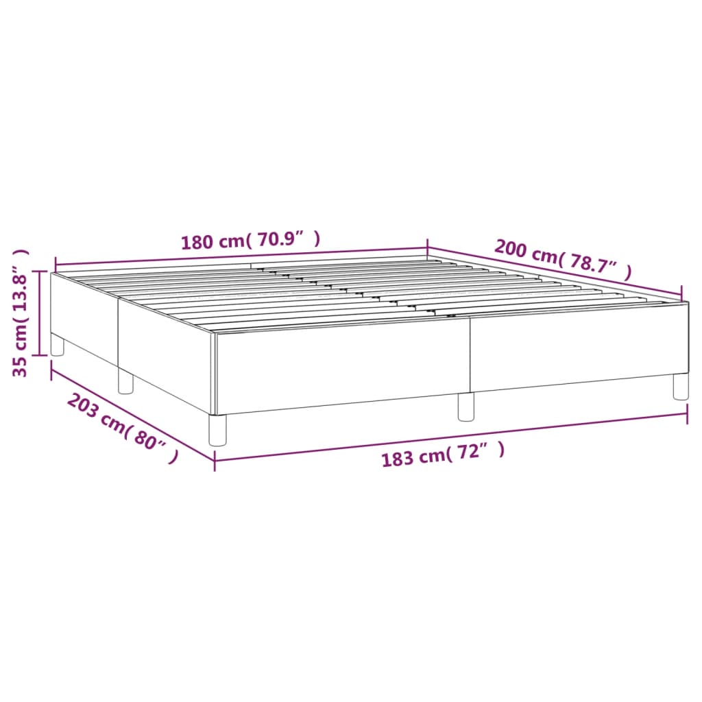 Bettgestell ohne Matratze Dunkelgrau 180x200 cm Samt