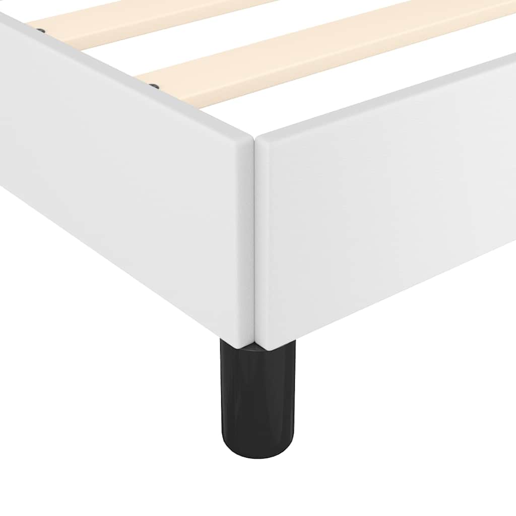 Bettgestell mit Kopfteil ohne Matratze Weiß 200x200 cm
