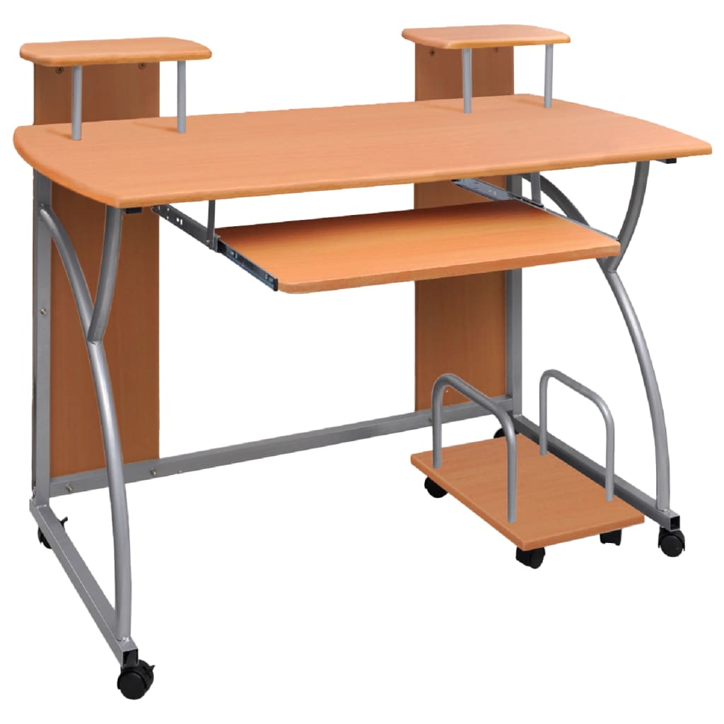 Computer desk brown 110x52x88.5 cm wood-based material
