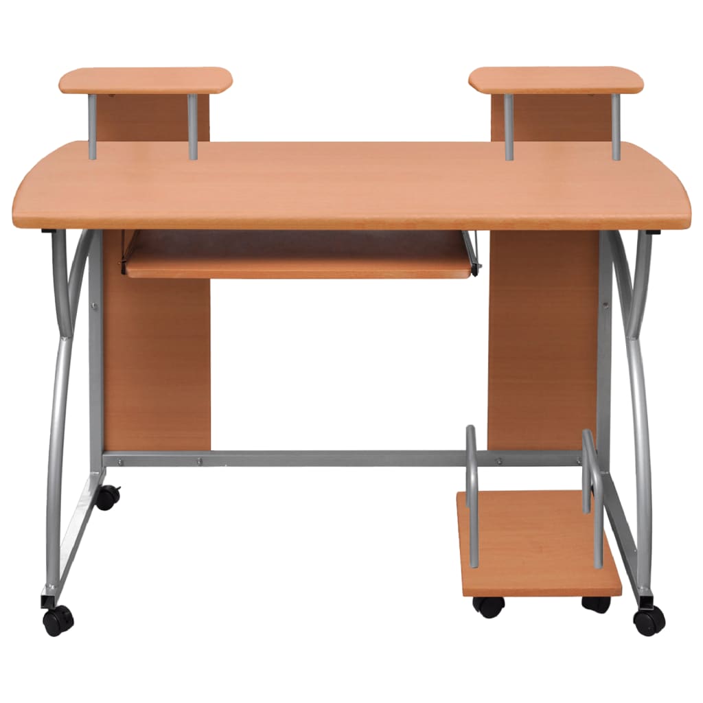 Computer desk brown 110x52x88.5 cm wood-based material