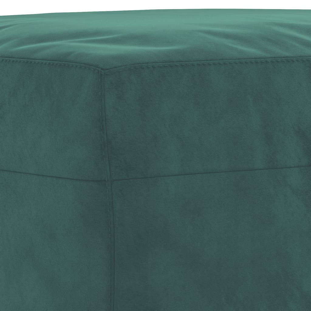 Footstool dark green 70x55x41 cm velvet