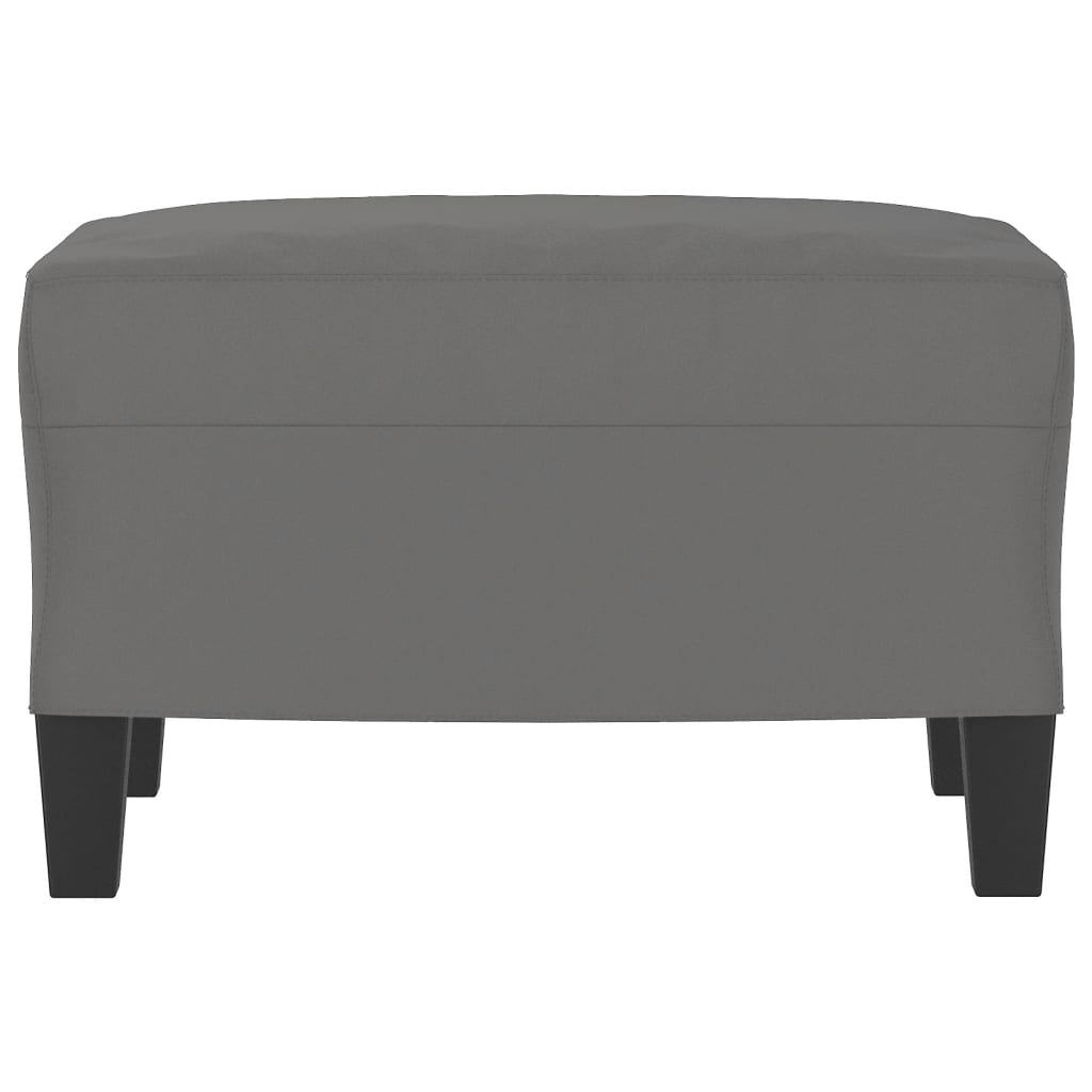 Fußhocker Dunkelgrau 60x50x41 cm Mikrofasergewebe