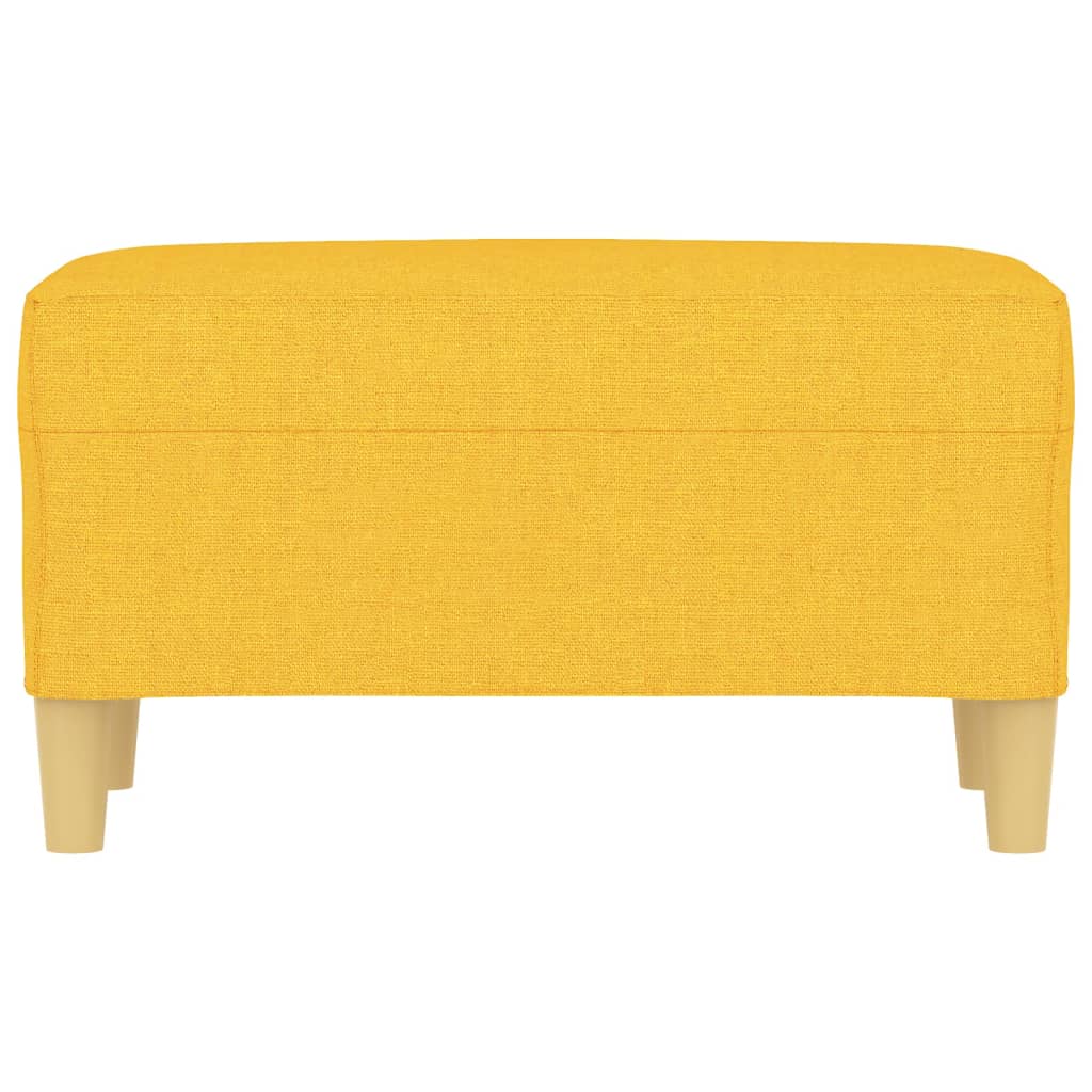 Bench light yellow 70x35x41 cm fabric
