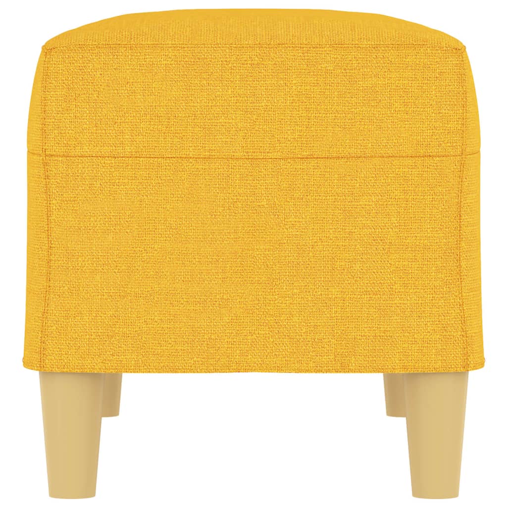 Bench light yellow 70x35x41 cm fabric