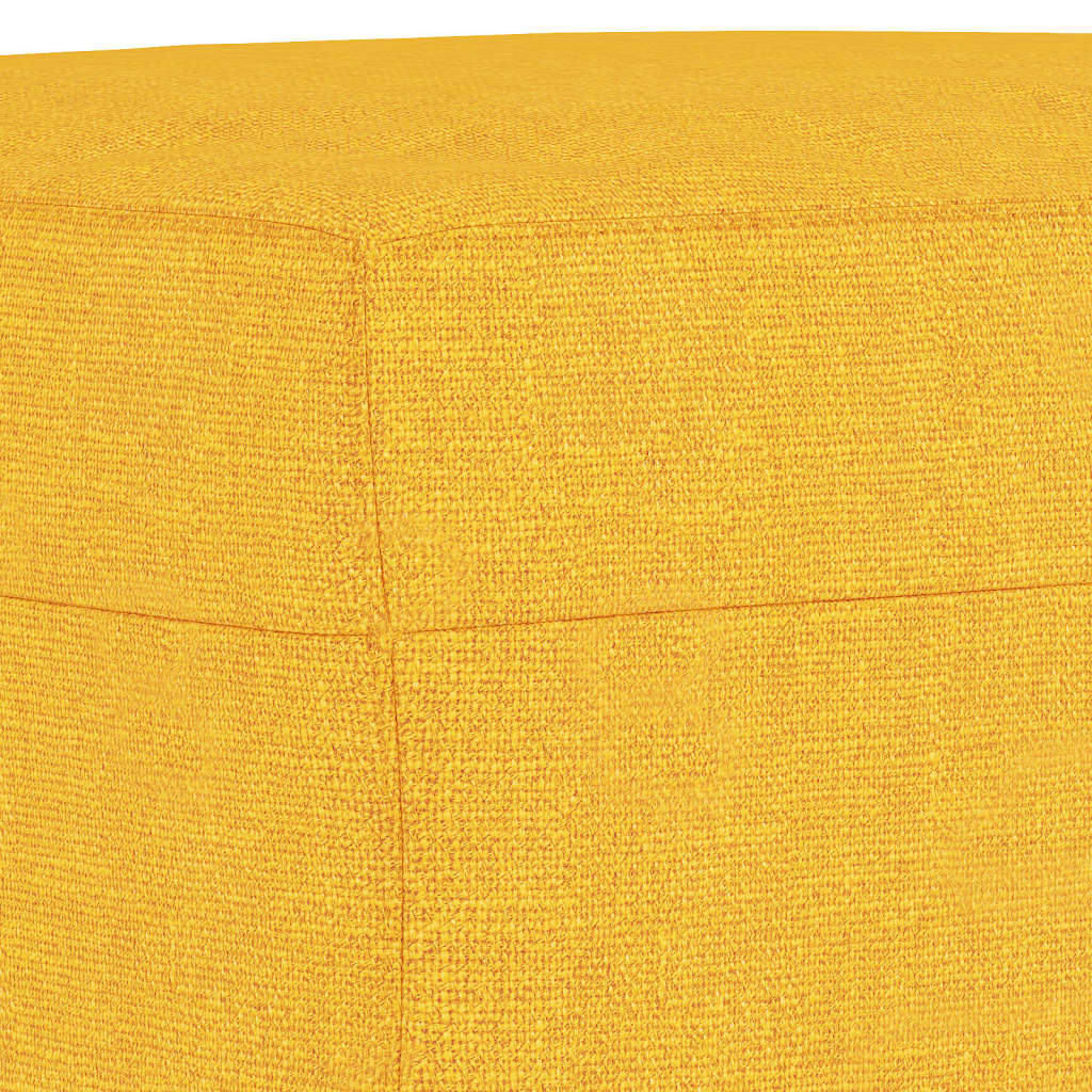 Bench light yellow 70x35x41 cm fabric
