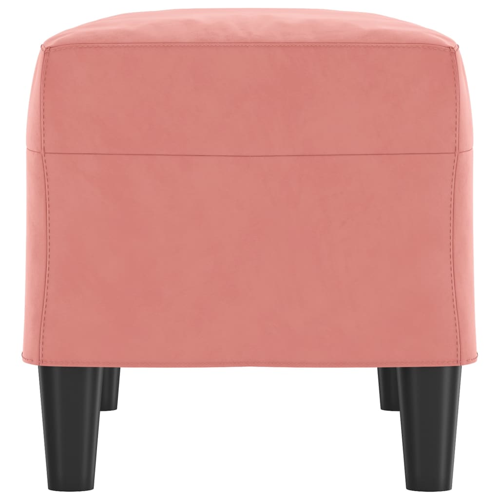 Pink velvet bench 70x35x41 cm