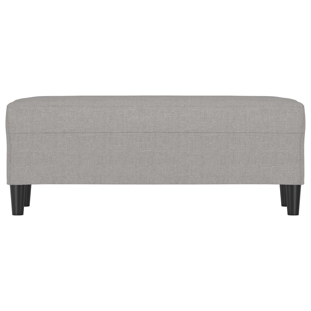 Bench light grey 100x35x41 cm fabric