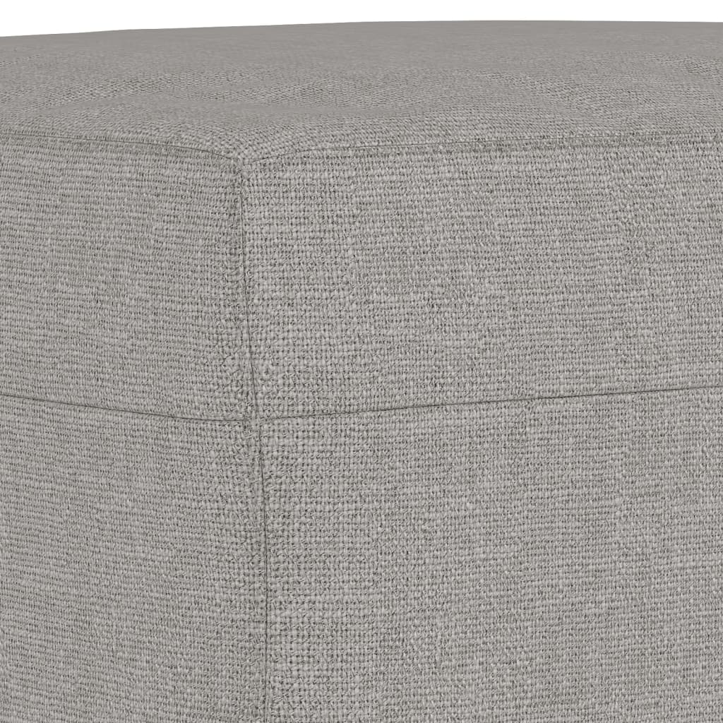 Bench light grey 100x35x41 cm fabric
