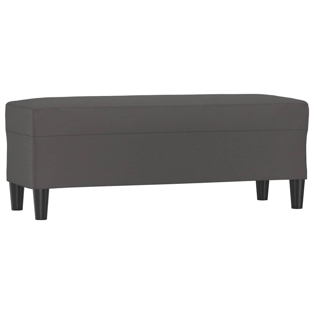 Sitzbank Grau 100x35x41 cm Kunstleder