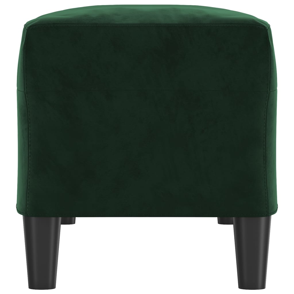 Bench dark green 100x35x41 cm velvet