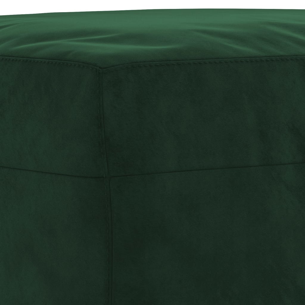 Bench dark green 100x35x41 cm velvet