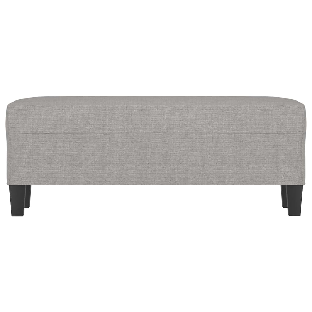 Bench light grey 100x35x41 cm fabric
