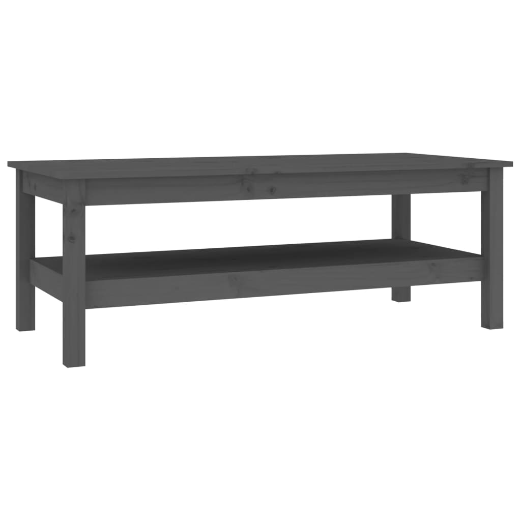Coffee Table Grey 110x50x40 cm Solid Pine