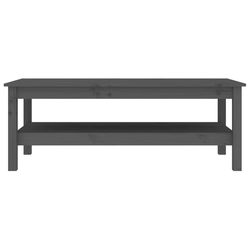 Coffee Table Grey 110x50x40 cm Solid Pine