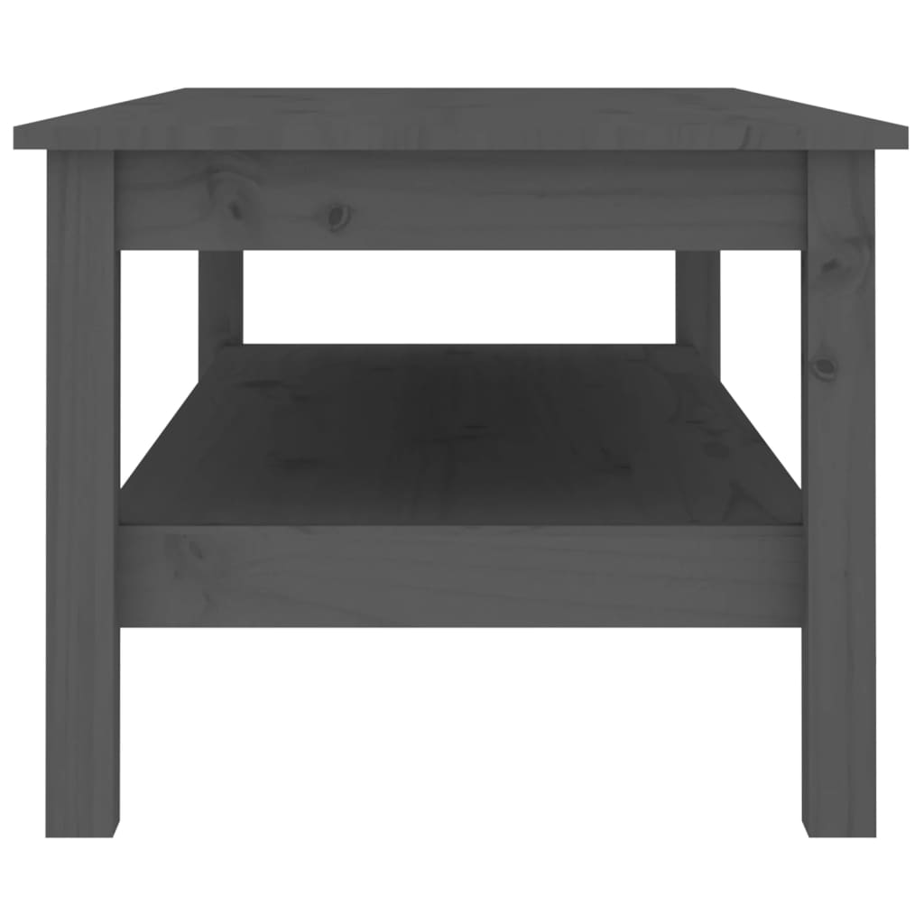 Coffee Table Grey 110x50x40 cm Solid Pine