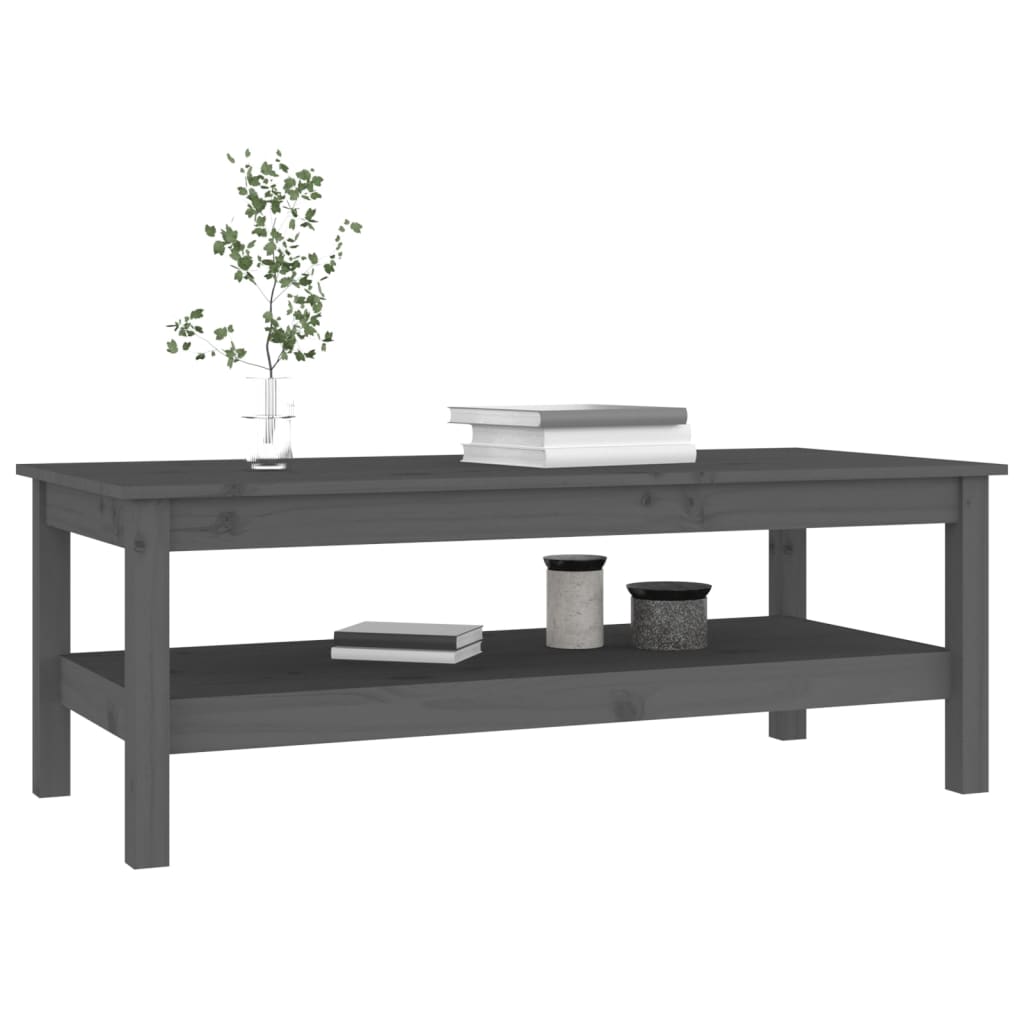 Coffee Table Grey 110x50x40 cm Solid Pine