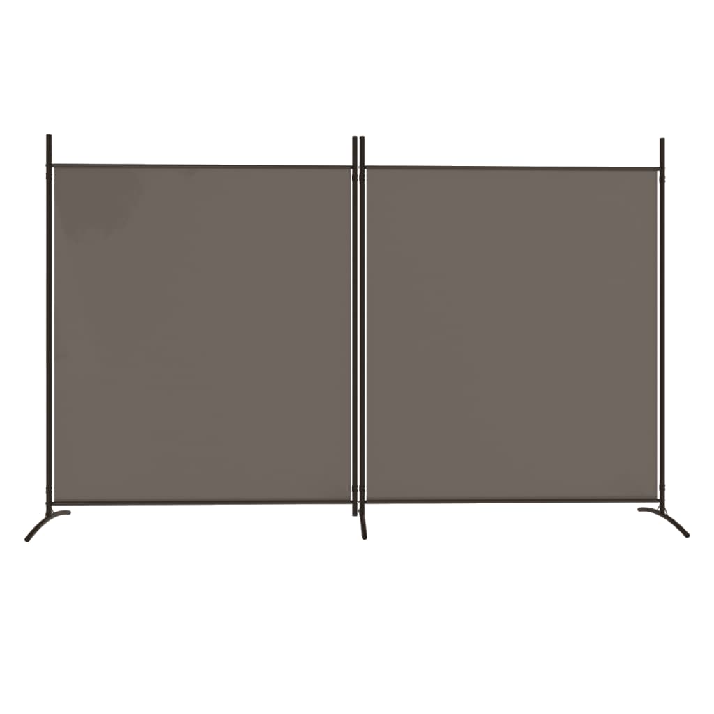 2-tlg. Paravent Anthrazit 348x180 cm Stoff