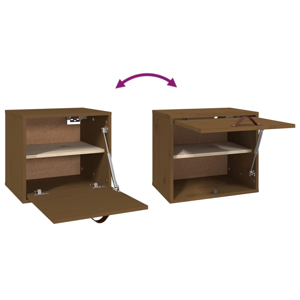 Wall Cabinet Honey Brown 40x30x35 cm Solid Pine