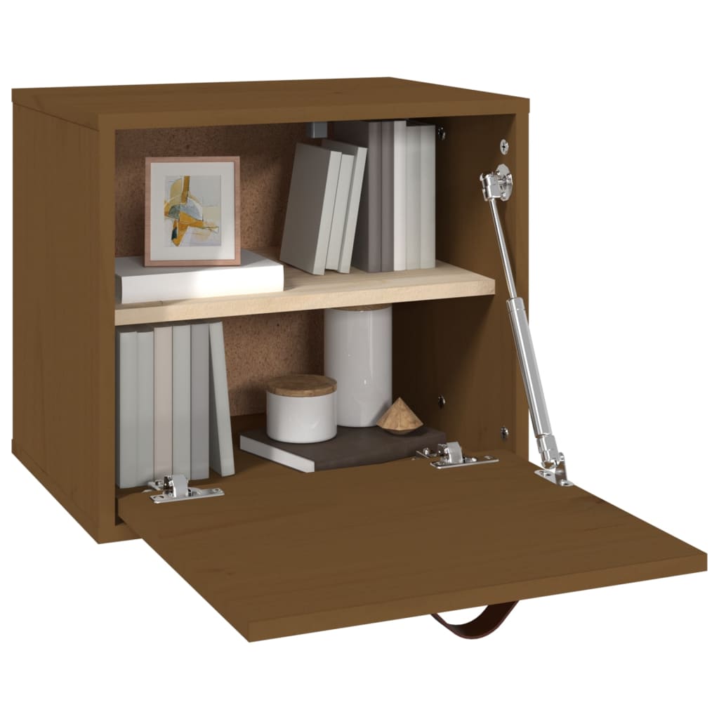 Wall Cabinet Honey Brown 40x30x35 cm Solid Pine