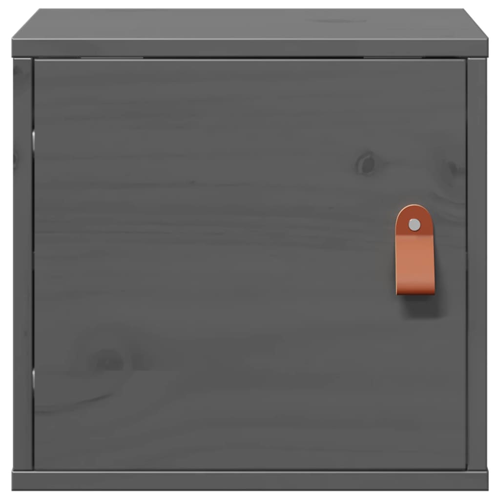 Wall Cabinets 2 pcs. Grey 31.5x30x30 cm Solid Pine