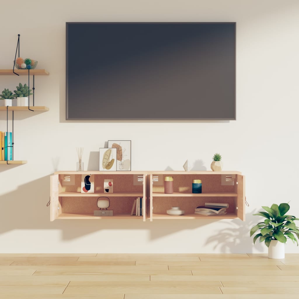 Wall cabinets 2 pcs. 60x30x30 cm solid pine