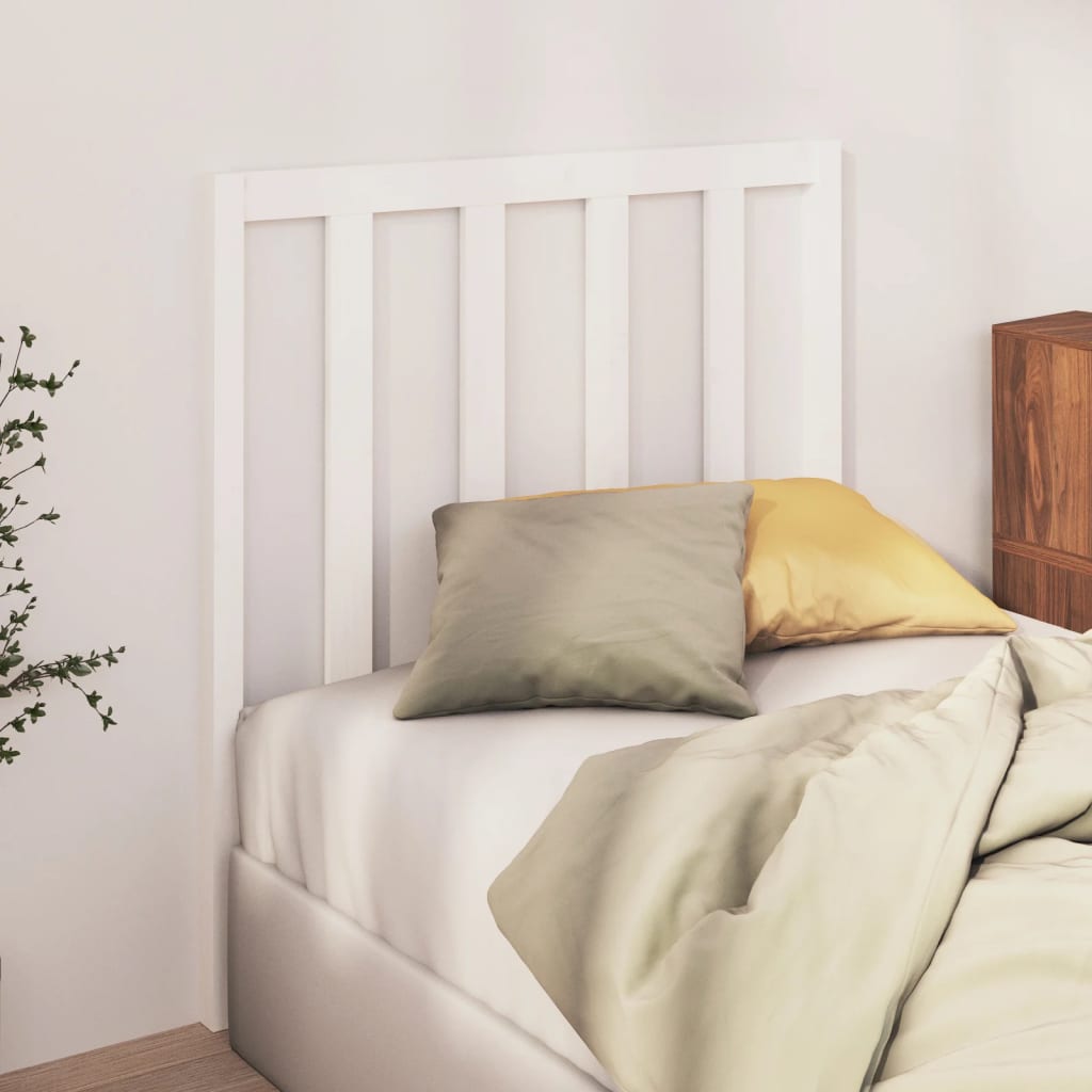 Headboard White 95x4x100 cm Solid Pine