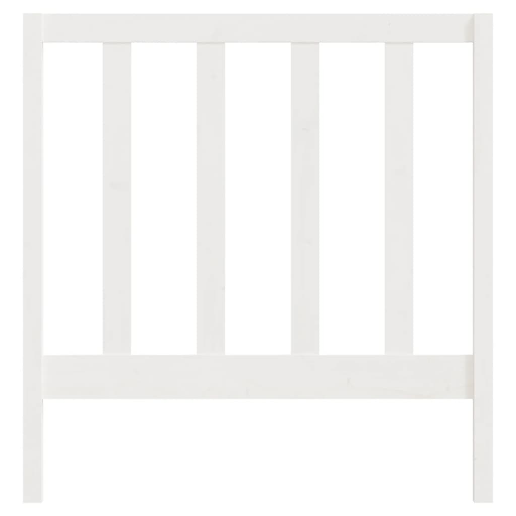 Headboard White 95x4x100 cm Solid Pine