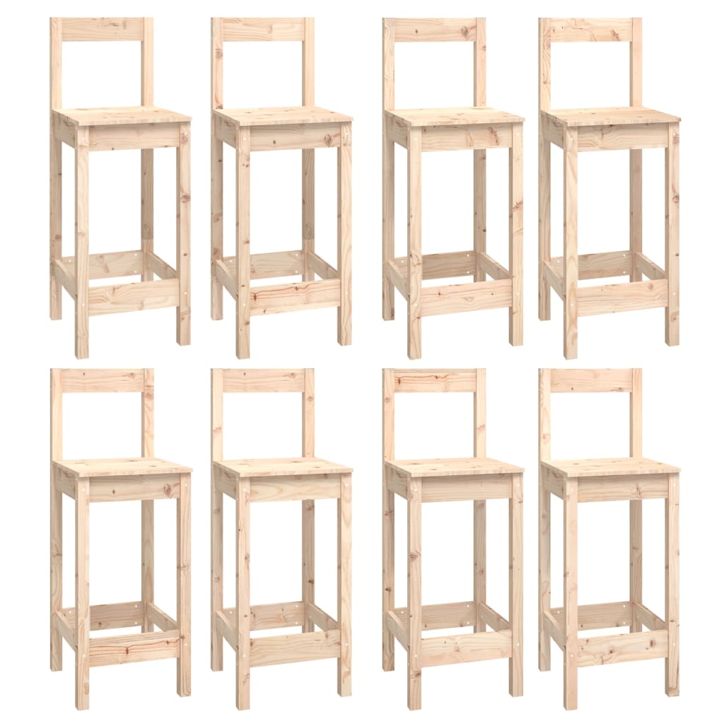 9-piece bar set made of solid pine