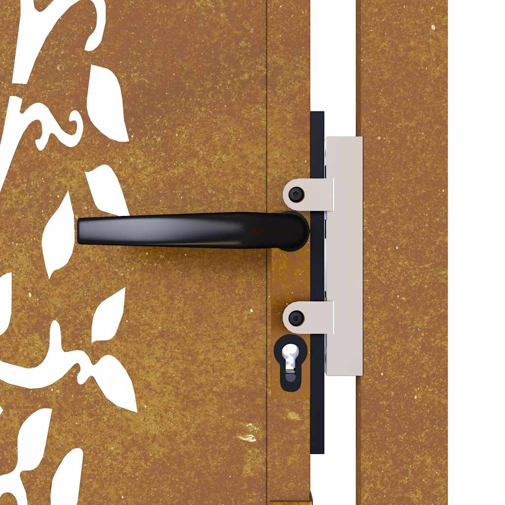 Gartentor 105x80 cm Cortenstahl Baum-Design