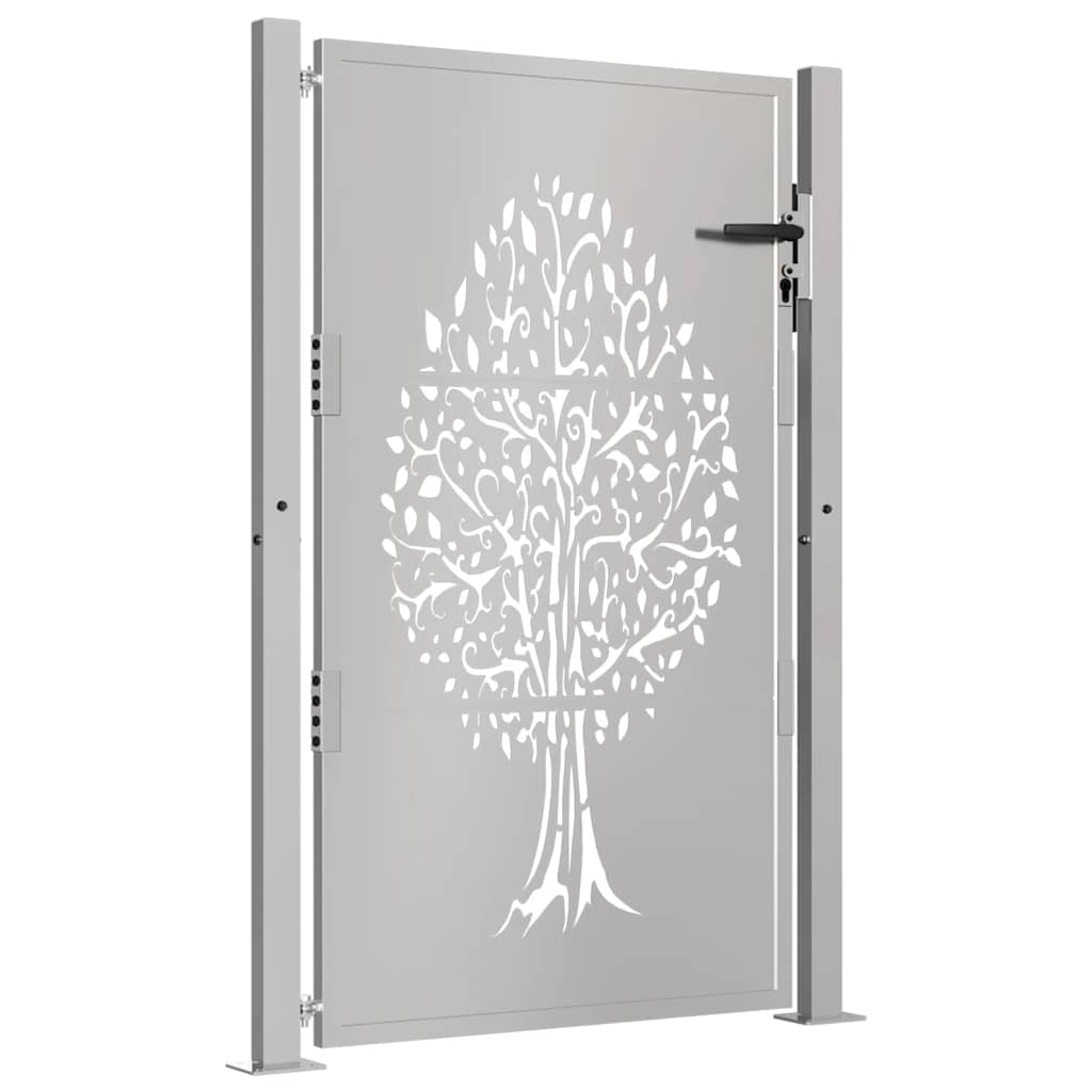 Gartentor 105x130 cm Cortenstahl Baum-Design