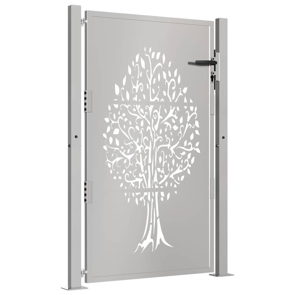 Gartentor 105x155 cm Cortenstahl Baum-Design