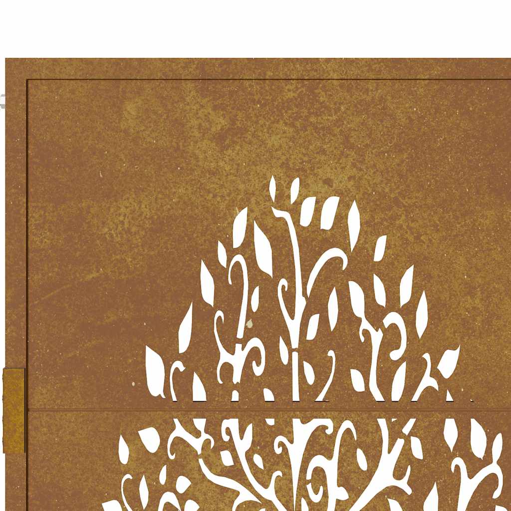 Gartentor 105x155 cm Cortenstahl Baum-Design