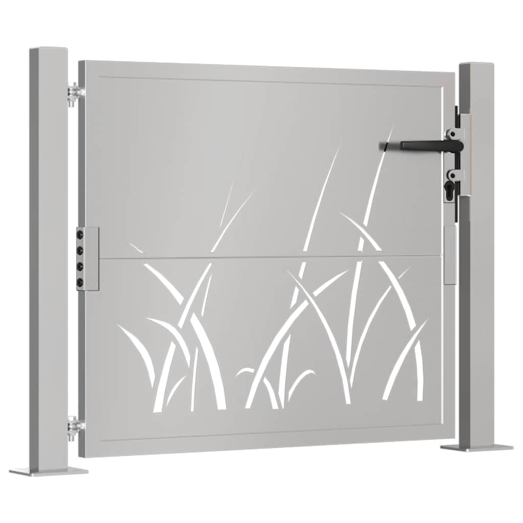 Gartentor 105x80 cm Cortenstahl Gras-Design