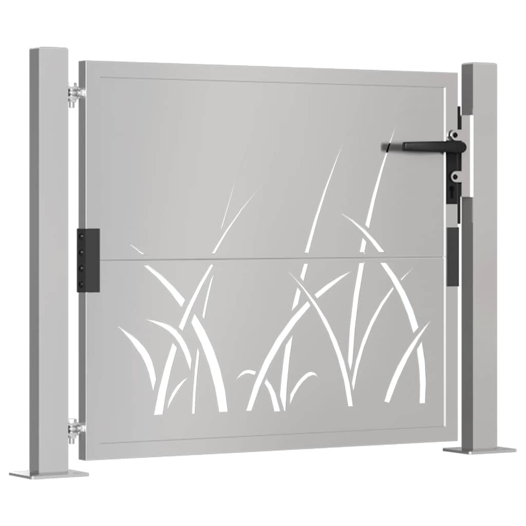Gartentor 105x105 cm Cortenstahl Gras-Design