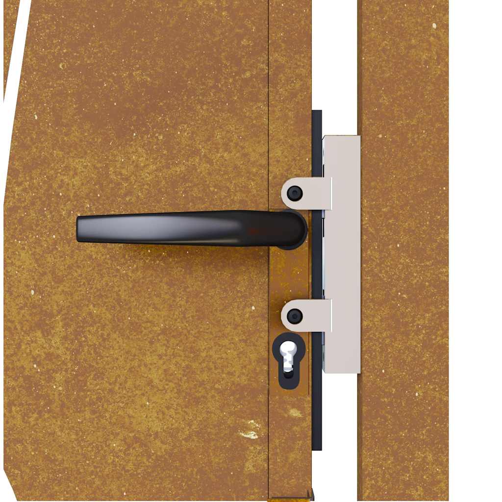 Gartentor 105x130 cm Cortenstahl Gras-Design