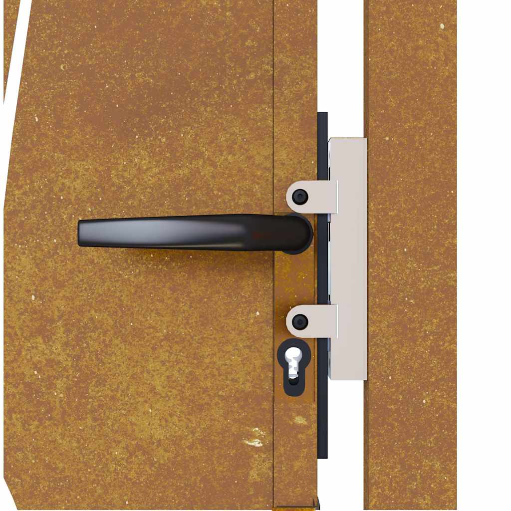 Gartentor 105x155 cm Cortenstahl Gras-Design