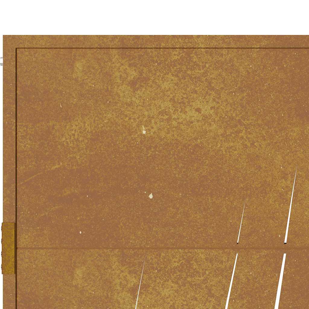 Gartentor 105x205 cm Cortenstahl Gras-Design