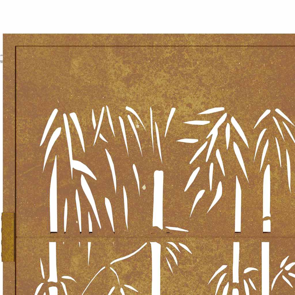 Gartentor 105x130 cm Cortenstahl Bambus-Design