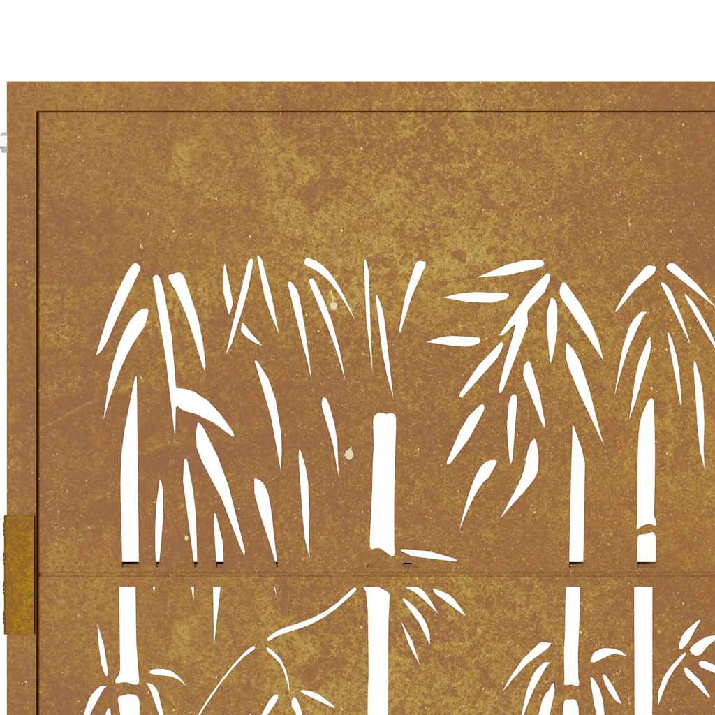 Gartentor 105x155 cm Cortenstahl Bambus-Design