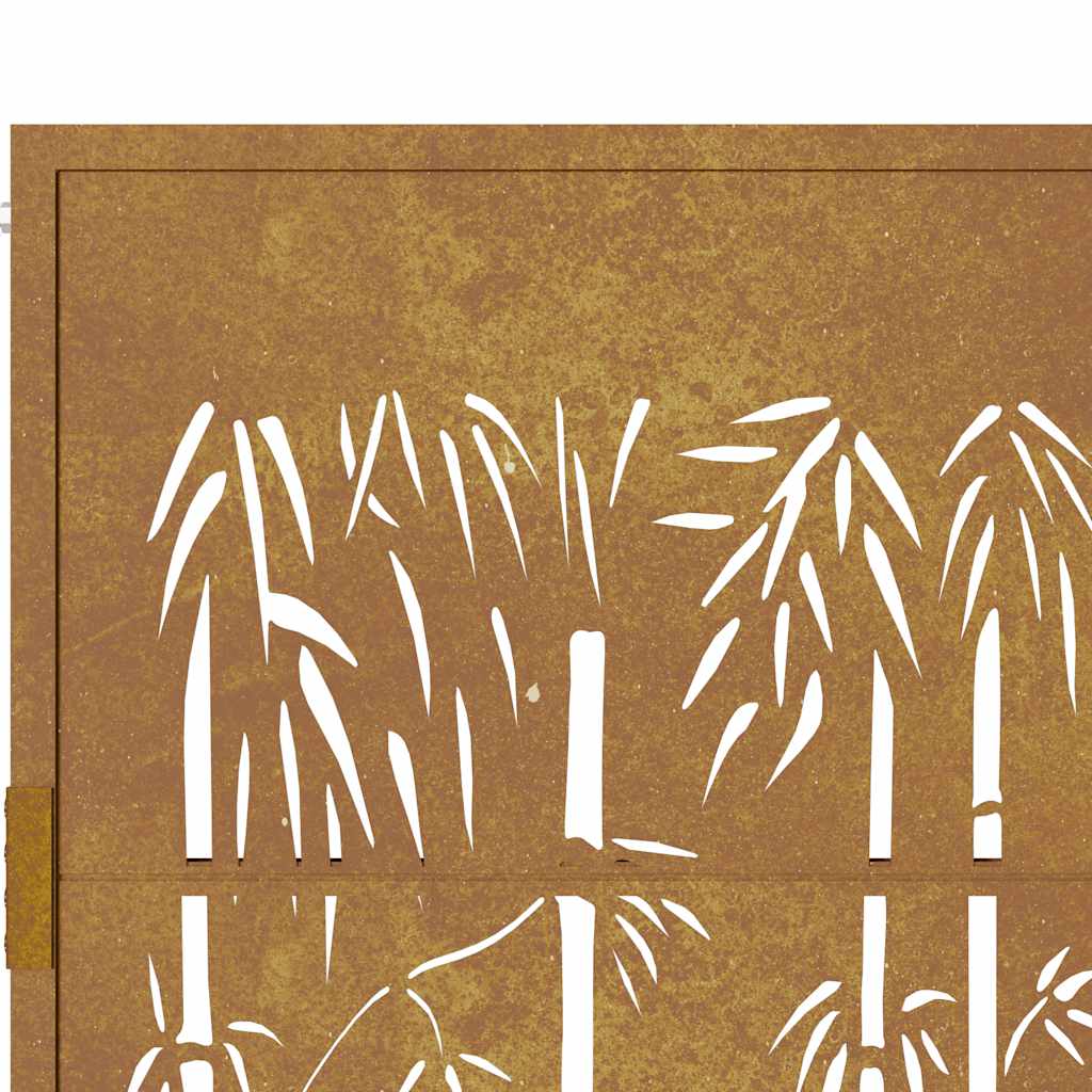 Gartentor 105x205 cm Cortenstahl Bambus-Design