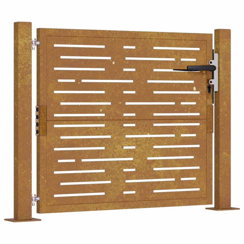 Gartentor 105x105 cm Cortenstahl Quadratisches Design