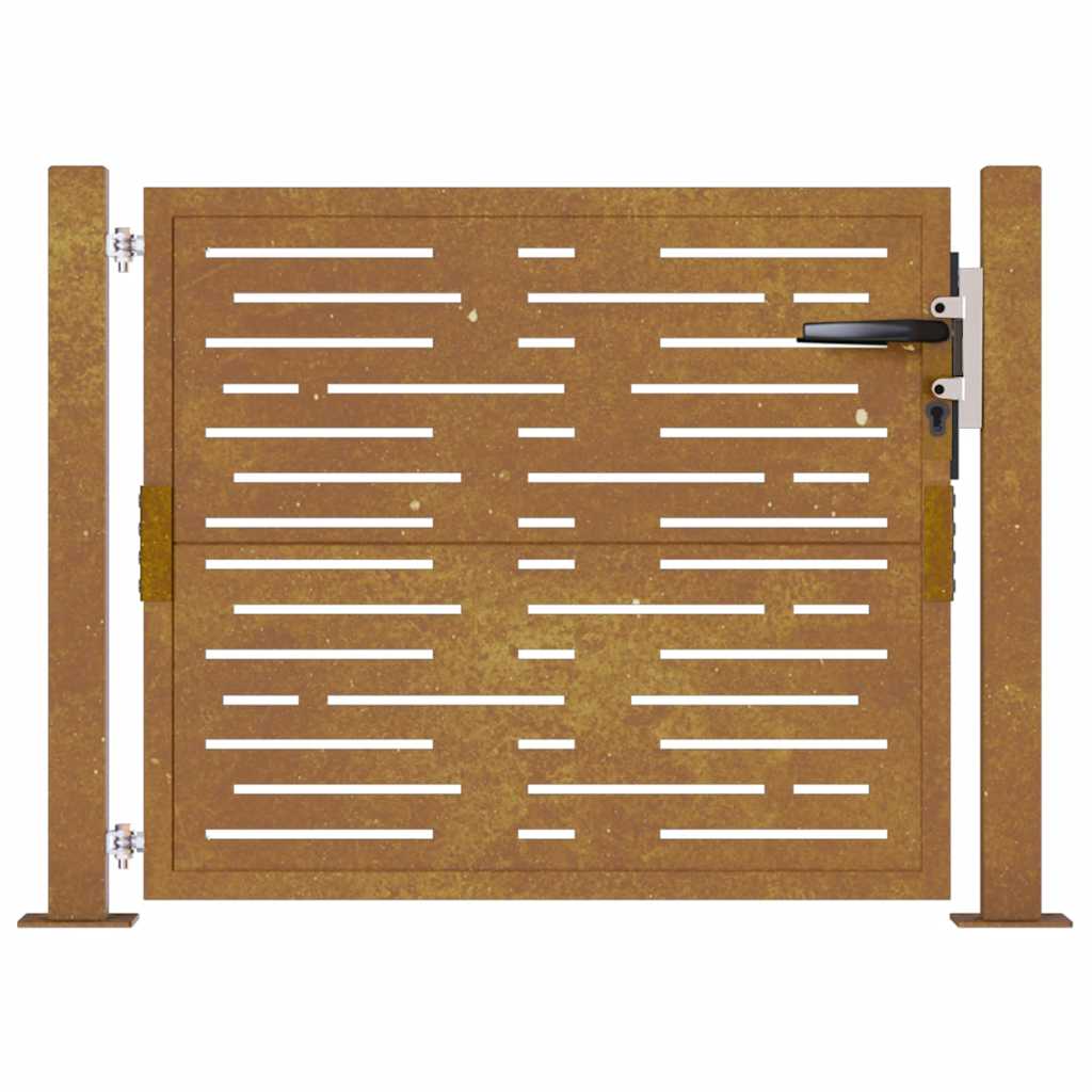 Gartentor 105x105 cm Cortenstahl Quadratisches Design
