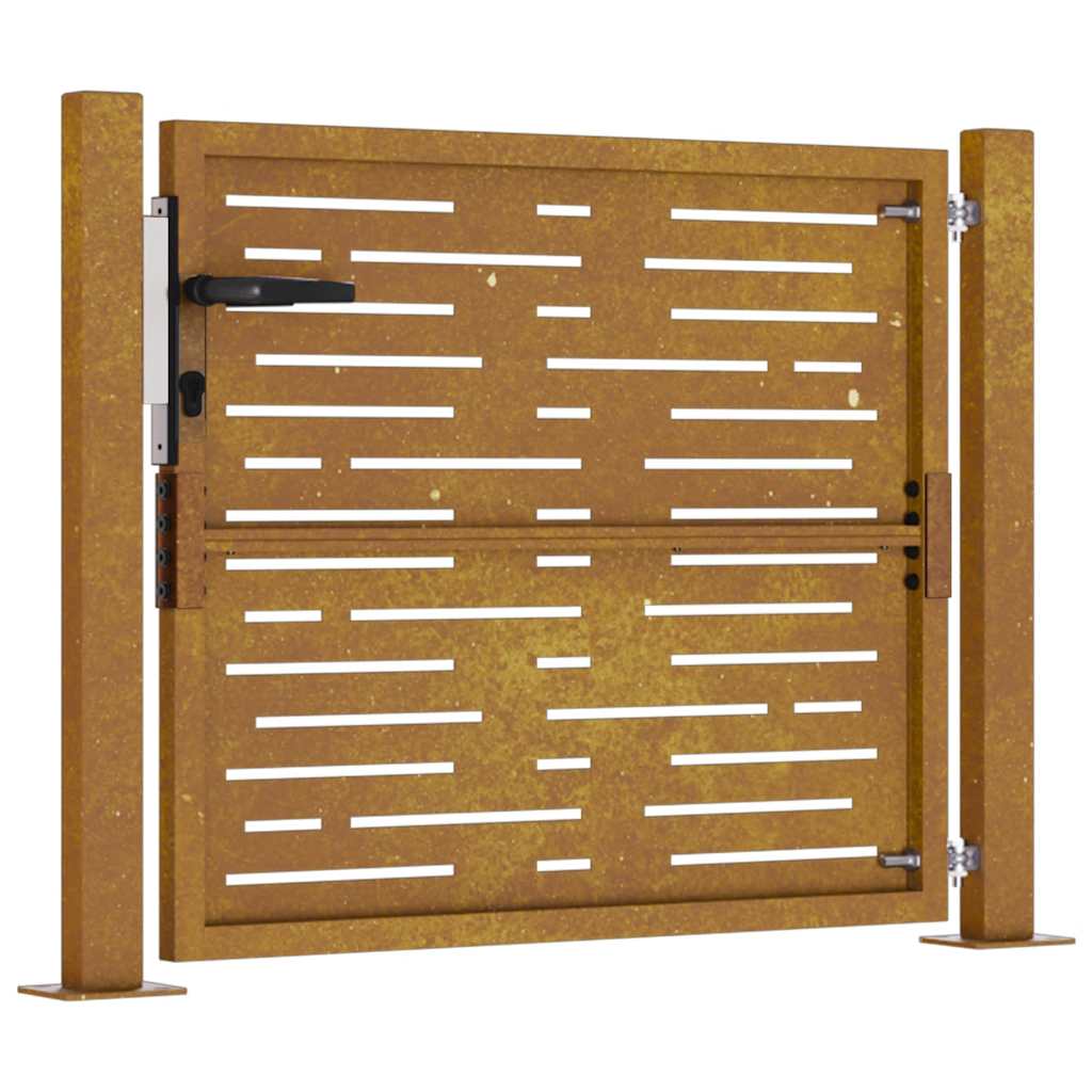 Gartentor 105x105 cm Cortenstahl Quadratisches Design