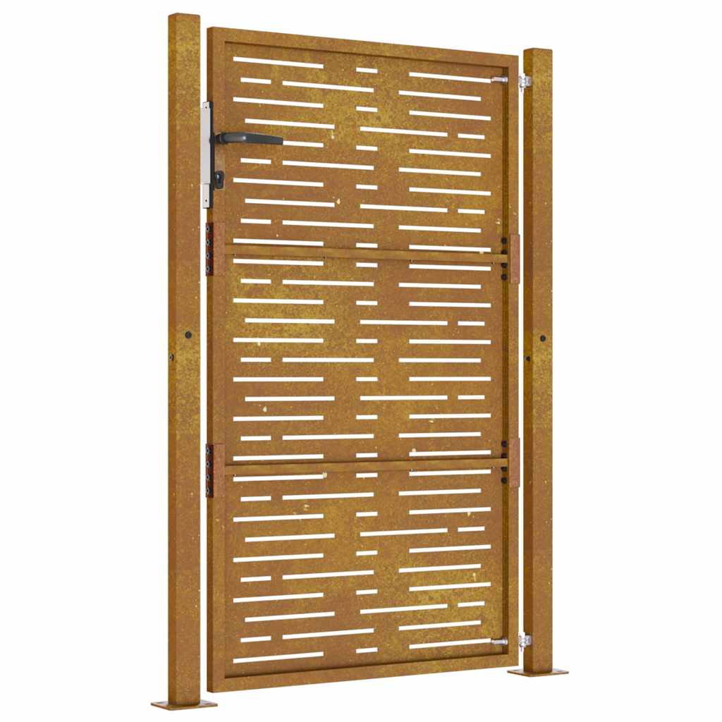 Gartentor 105x155 cm Cortenstahl Quadratisches Design
