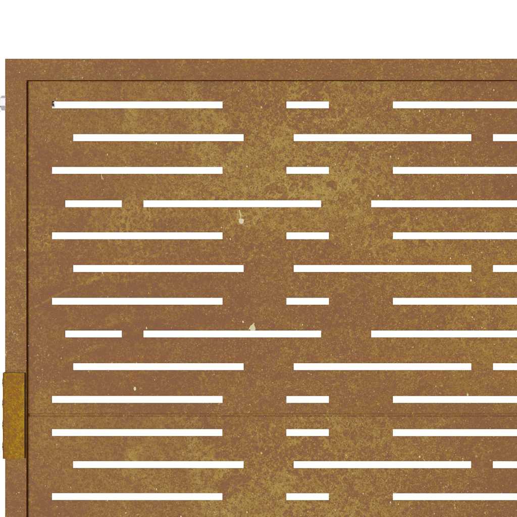 Gartentor 105x155 cm Cortenstahl Quadratisches Design