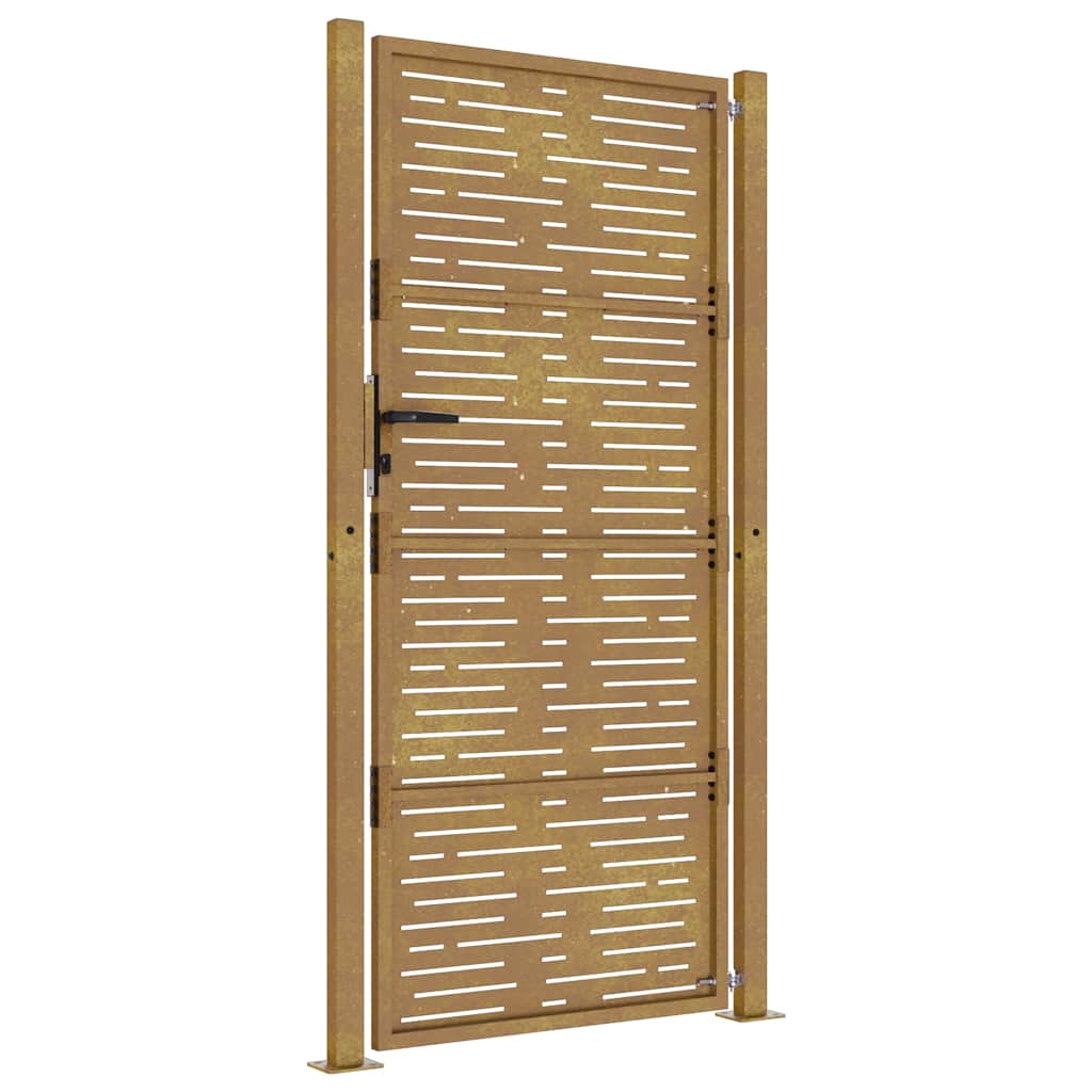 Garden gate 105x180 cm Corten steel square design